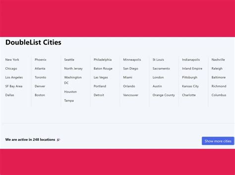 ddoublelist|Cities 